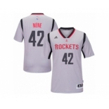 Men's Adidas Houston Rockets #42 Nene Authentic Grey Alternate NBA Jersey