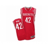 Men's Adidas Houston Rockets #42 Nene Authentic Red Road NBA Jersey