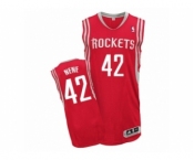 Men's Adidas Houston Rockets #42 Nene Authentic Red Road NBA Jersey