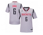 Men's Adidas Houston Rockets #6 Tyler Ennis Swingman Grey Alternate NBA Jersey