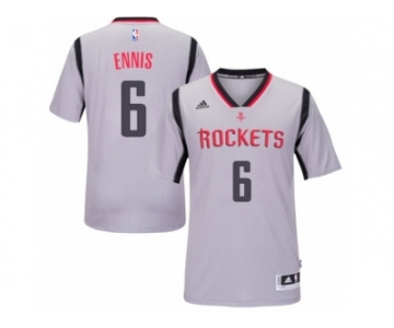 Men's Adidas Houston Rockets #6 Tyler Ennis Swingman Grey Alternate NBA Jersey