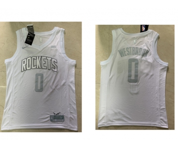 Men's Houston Rockets #0 Russell Westbrook James Harden White 2020 MVP Nike Swingman Stitched NBA Jersey