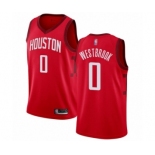 Men's Houston Rockets #0 Russell Westbrook Red Swingman Jersey - Earned Edition