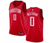 Men's Houston Rockets #0 Russell Westbrook Red Swingman Jersey - Earned Edition