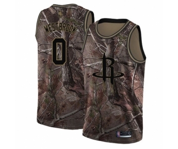 Men's Houston Rockets #0 Russell Westbrook Swingman Camo Realtree Collection Basketball Jersey