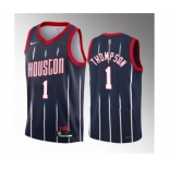 Men's Houston Rockets #1 Amen Thompson Navy 2023 Draft City Edition Stitched Basketball Jersey