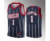 Men's Houston Rockets #1 Amen Thompson Navy 2023 Draft City Edition Stitched Basketball Jersey