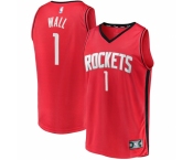 Men's Houston Rockets #1 John Wall Fanatics Branded Red 2020-21 Fastbreak Replica Jersey