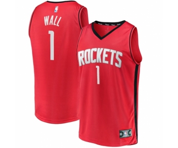 Men's Houston Rockets #1 John Wall Fanatics Branded Red 2020-21 Fastbreak Replica Jersey