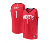 Men's Houston Rockets #1 Wall Authentic Red Basketball Jersey - 2021 new