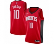 Men's Houston Rockets #10 Eric Gordon Authentic Red Finished Basketball Jersey - Icon Edition