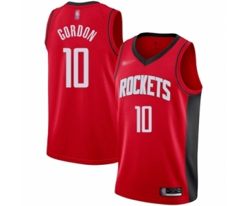 Men's Houston Rockets #10 Eric Gordon Authentic Red Finished Basketball Jersey - Icon Edition