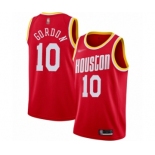 Men's Houston Rockets #10 Eric Gordon Authentic Red Hardwood Classics Finished Basketball Jersey