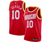 Men's Houston Rockets #10 Eric Gordon Authentic Red Hardwood Classics Finished Basketball Jersey