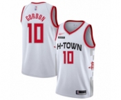 Men's Houston Rockets #10 Eric Gordon Authentic White Basketball Jersey - 2019-20 City Edition