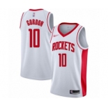 Men's Houston Rockets #10 Eric Gordon Authentic White Finished Basketball Jersey - Association Edition