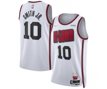 Men's Houston Rockets #10 Jabari Smith Jr. White 2024-25 City Edition Stitched Jersey