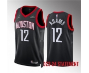 Men's Houston Rockets #12 Steven Adams Black Statement Edition Stitched Jersey