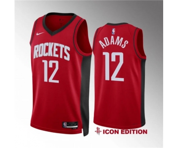 Men's Houston Rockets #12 Steven Adams Red Icon Edition Stitched Jersey