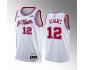 Men's Houston Rockets #12 Steven Adams White 2023-24 City Edition Stitched Jersey