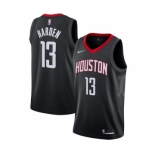 Men's Houston Rockets #13 James Harden Authentic Black Alternate Basketball Jersey Statement Edition