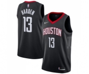 Men's Houston Rockets #13 James Harden Authentic Black Alternate Basketball Jersey Statement Edition