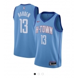 Men's Houston Rockets #13 James Harden Authentic blue Basketball Jersey  2020-2021 City Edition