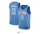 Men's Houston Rockets #13 James Harden Authentic blue Basketball Jersey  2020-2021 City Edition