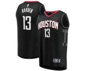 Men's Houston Rockets #13 James Harden Fanatics Branded Black 2020-21 Fast Break Player Jersey