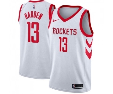 Men's Houston Rockets #13 James Harden Swingman White Home Basketball Jersey - Association Edition