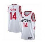 Men's Houston Rockets #14 Gerald Green Authentic White Basketball Jersey - 2019-20 City Edition