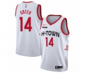 Men's Houston Rockets #14 Gerald Green Authentic White Basketball Jersey - 2019-20 City Edition