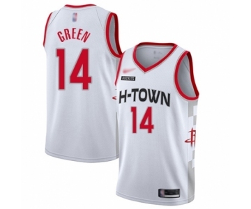 Men's Houston Rockets #14 Gerald Green Swingman White Basketball Jersey - 2019-20 City Edition