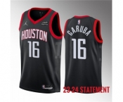 Men's Houston Rockets #16 Usman Garuba Black 2023 Statement Edition Stitched Basketball Jersey