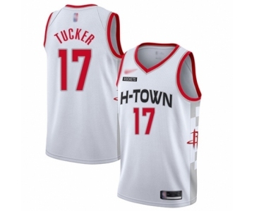 Men's Houston Rockets #17 PJ Tucker Authentic White Basketball Jersey - 2019-20 City Edition