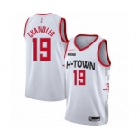 Men's Houston Rockets #19 Tyson Chandler Authentic White Basketball Jersey - 2019-20 City Edition