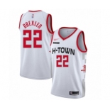 Men's Houston Rockets #22 Clyde Drexler Authentic White Basketball Jersey - 2019-20 City Edition