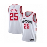 Men's Houston Rockets #25 Austin Rivers Swingman White Basketball Jersey - 2019-20 City Edition