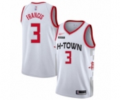 Men's Houston Rockets #3 Steve Francis Authentic White Basketball Jersey - 2019-20 City Edition