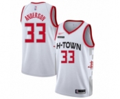 Men's Houston Rockets #33 Ryan Anderson Authentic White Basketball Jersey - 2019-20 City Edition