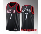 Men's Houston Rockets #7 Cam Whitmore Black 2023 Draft Statement Edition Stitched Basketball Jersey