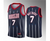 Men's Houston Rockets #7 Cam Whitmore Navy 2023 Draft Classic Edition Stitched Basketball Jersey