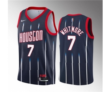 Men's Houston Rockets #7 Cam Whitmore Navy 2023 Draft Classic Edition Stitched Basketball Jersey