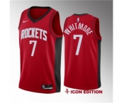 Men's Houston Rockets #7 Cam Whitmore Red 2023 Draft Icon Edition Stitched Basketball Jersey