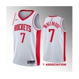 Men's Houston Rockets #7 Cam Whitmore White 2023 Draft Association Edition Stitched Basketball Jersey