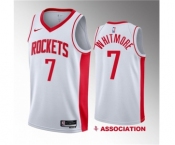 Men's Houston Rockets #7 Cam Whitmore White 2023 Draft Association Edition Stitched Basketball Jersey