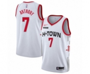 Men's Houston Rockets #7 Carmelo Anthony Authentic White Basketball Jersey - 2019-20 City Edition