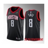 Men's Houston Rockets #8 Jae'Sean Tate Black 2023 Statement Edition Stitched Basketball Jersey