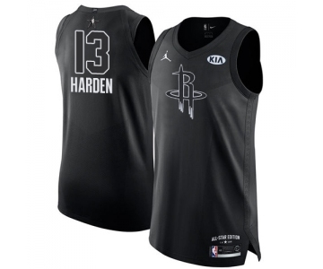 Men's Jordan Houston Rockets #13 James Harden Authentic Black 2018 All-Star Game Basketball Jersey