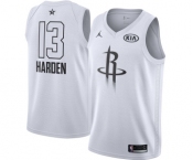 Men's Jordan Houston Rockets #13 James Harden Swingman White 2018 All-Star Game Basketball Jersey